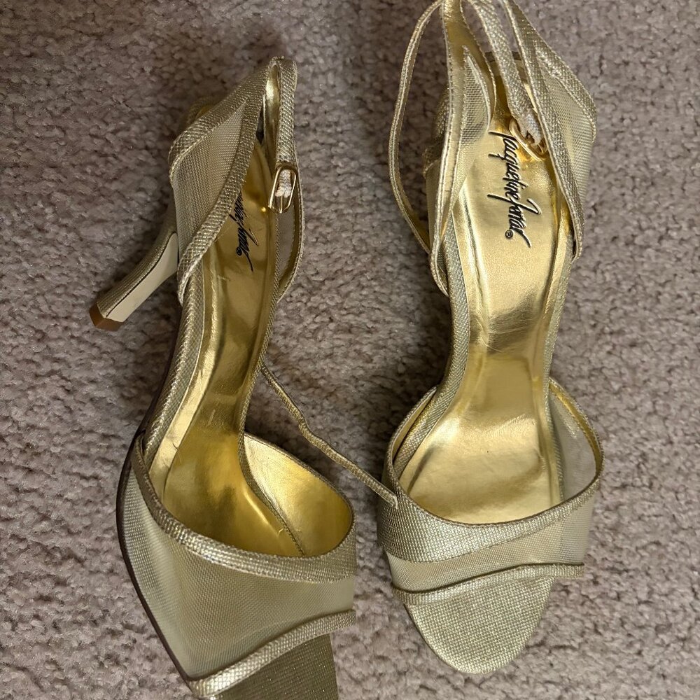 Gold Heels by Jacqueline Ferrar, Size 8 M